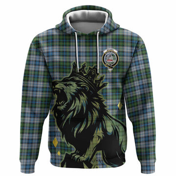 MacNeil (McNeil) Tartan Family Crest Hoodie Crowned Lion Roaring