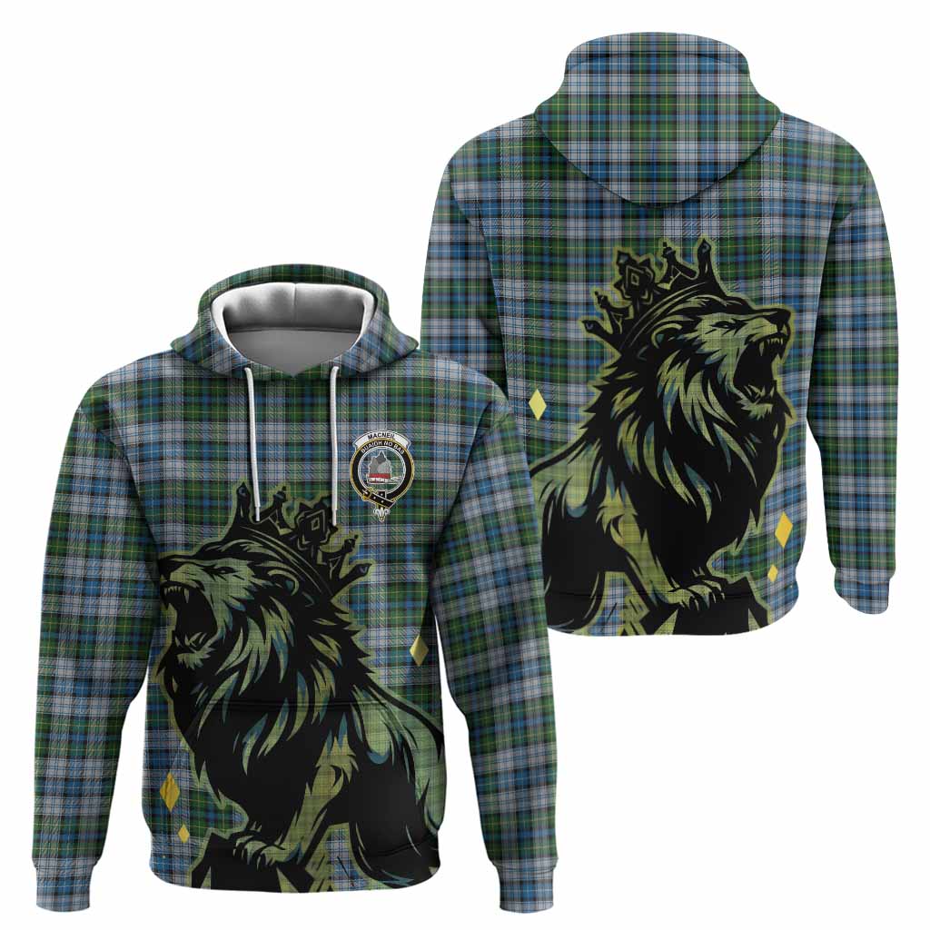 MacNeil (McNeil) Tartan Family Crest Hoodie Crowned Lion Roaring