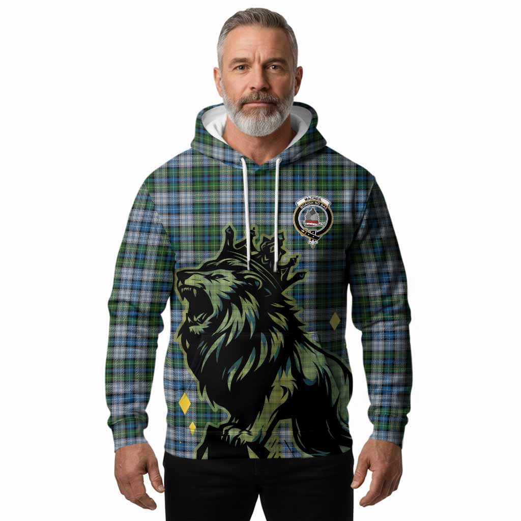 MacNeil (McNeil) Tartan Family Crest Hoodie Crowned Lion Roaring