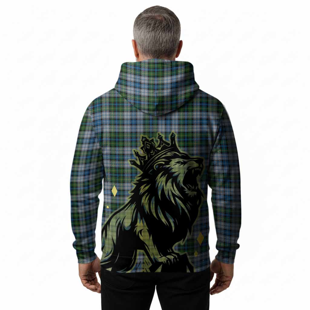 MacNeil (McNeil) Tartan Family Crest Hoodie Crowned Lion Roaring