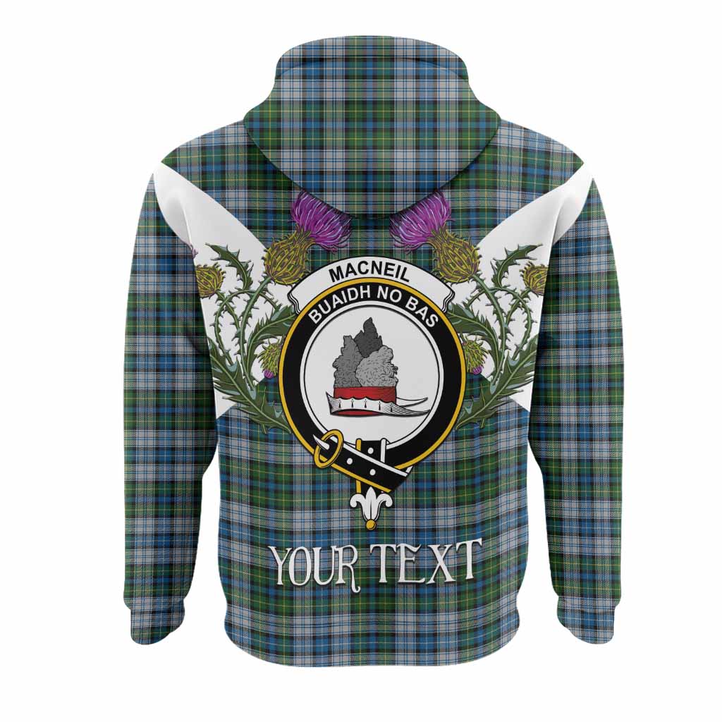 MacNeil (McNeil) Tartan Family Crest Hoodie Scottish Burns Night Thistle Floral