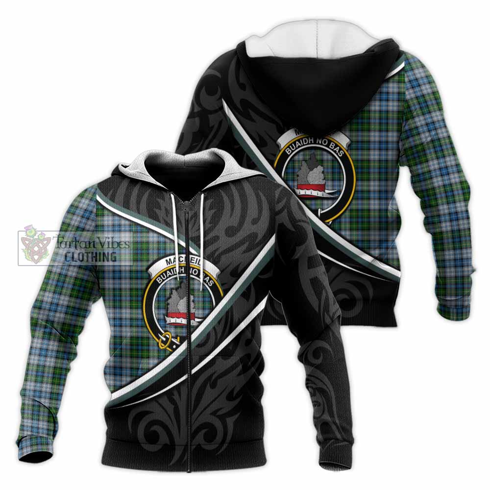 MacNeil (McNeil) Tartan Family Crest Knitted Hoodie Celtic Scottish Thistle Floral - Tartan Vibes Clothing