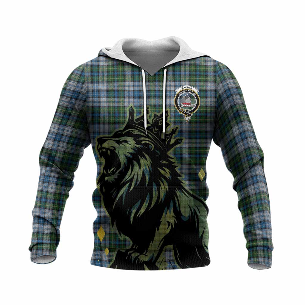 MacNeil (McNeil) Tartan Family Crest Knitted Hoodie Crowned Lion Roaring