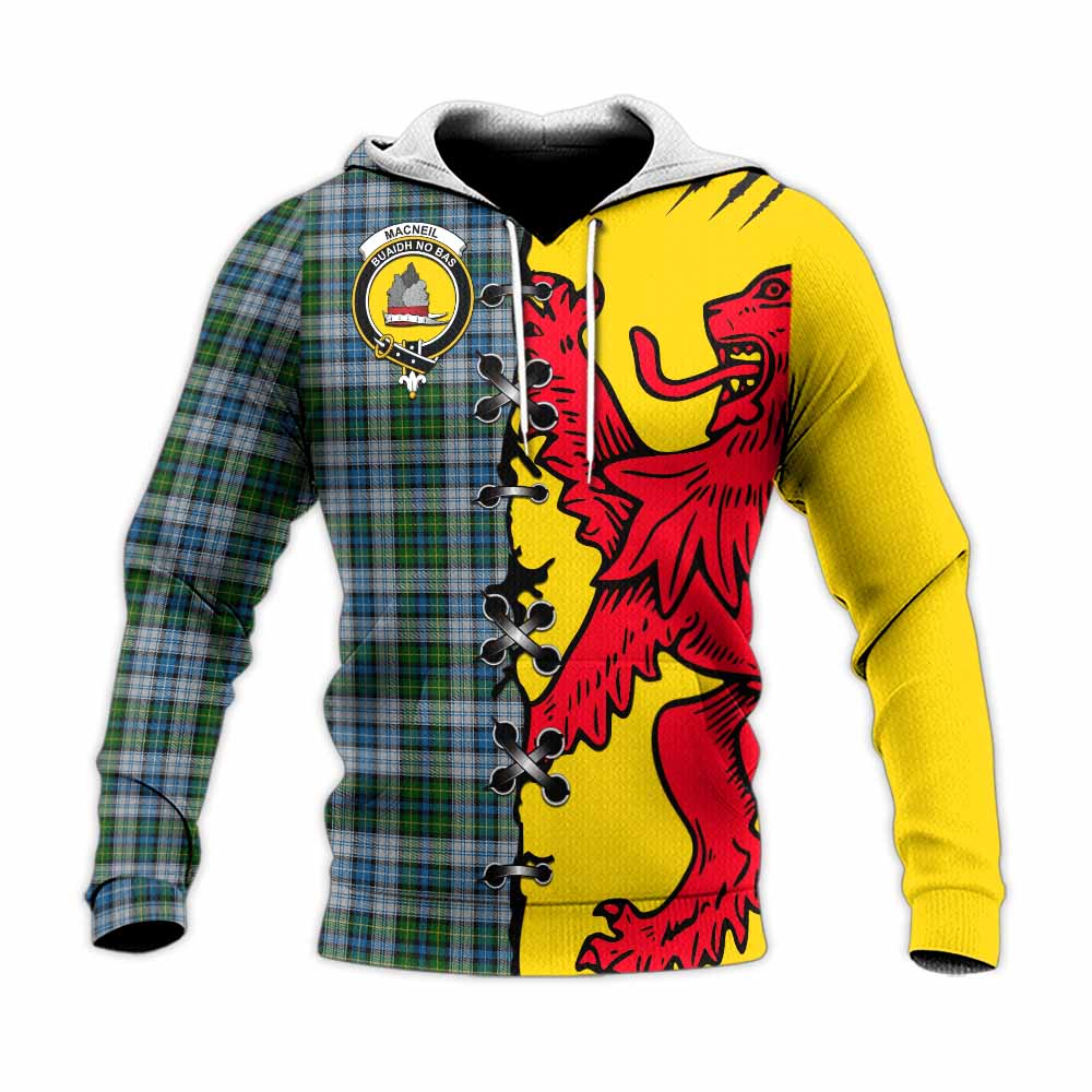 MacNeil (McNeil) Tartan Family Crest Knitted Hoodie Lion Rampant Honor - Tartan Vibes Clothing