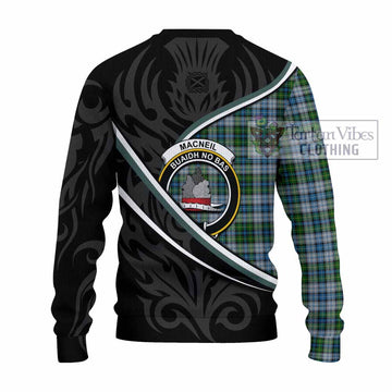 MacNeil (McNeil) Tartan Family Crest Knitted Sweater Celtic Scottish Thistle Floral