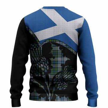 MacNeil (McNeil) Tartan Family Crest Knitted Sweater Scotland Thistle Floral Flag Style