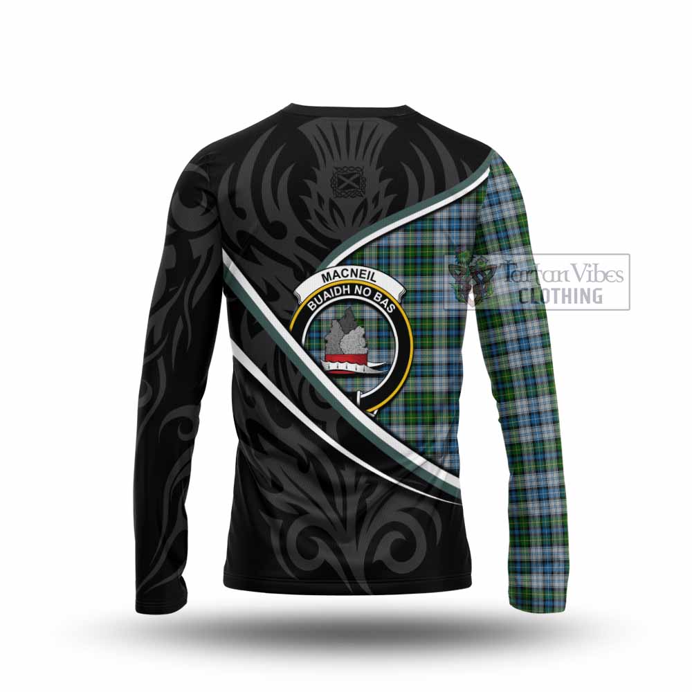 MacNeil (McNeil) Tartan Family Crest Long Sleeve T-Shirt Celtic Scottish Thistle Floral - Tartan Vibes Clothing