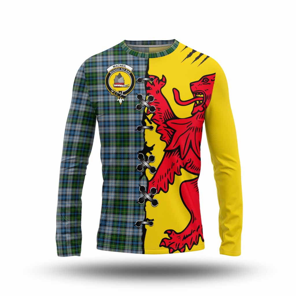 MacNeil (McNeil) Tartan Family Crest Long Sleeve T-Shirt Lion Rampant Honor - Tartan Vibes Clothing