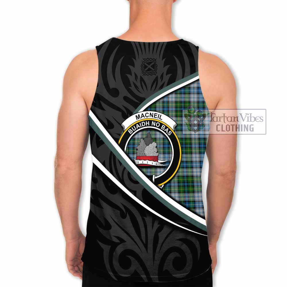 MacNeil (McNeil) Tartan Family Crest Men Tank Top Celtic Scottish Thistle Floral - Tartan Vibes Clothing