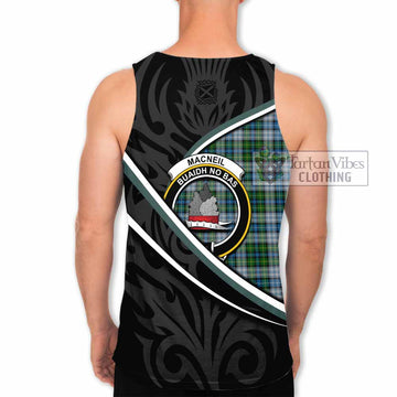 MacNeil (McNeil) Tartan Family Crest Men Tank Top Celtic Scottish Thistle Floral