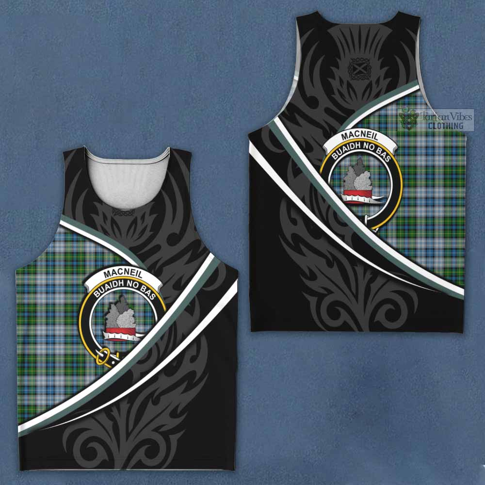 MacNeil (McNeil) Tartan Family Crest Men Tank Top Celtic Scottish Thistle Floral - Tartan Vibes Clothing