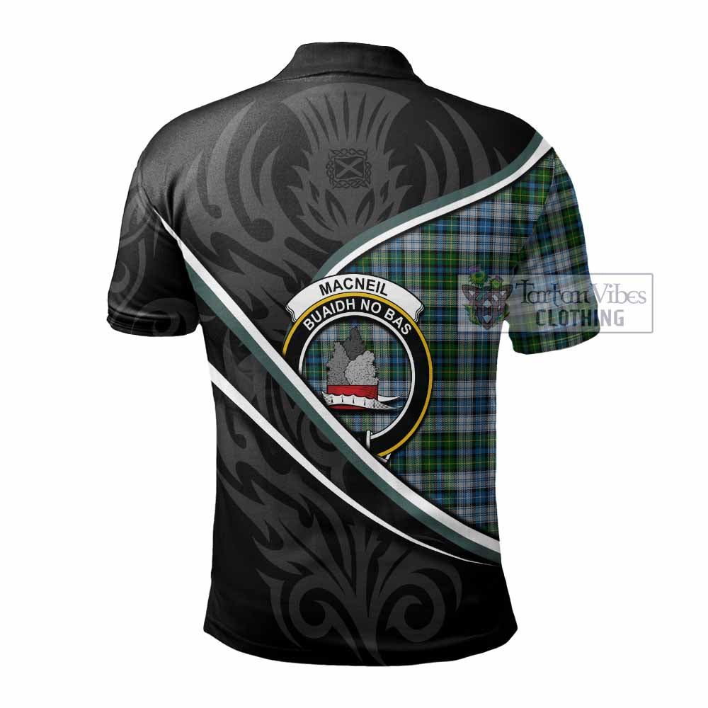 MacNeil (McNeil) Tartan Family Crest Polo Shirt Celtic Scottish Thistle Floral - Tartan Vibes Clothing