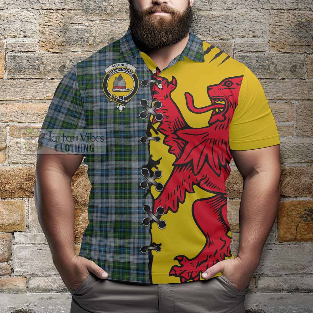MacNeil (McNeil) Tartan Family Crest Polo Shirt Lion Rampant Honor - Tartan Vibes Clothing