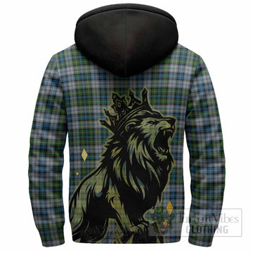 MacNeil (McNeil) Tartan Family Crest Sherpa Hoodie Crowned Lion Roaring