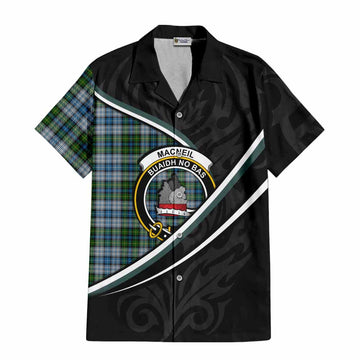 MacNeil (McNeil) Tartan Family Crest Short Sleeve Button Shirt Celtic Scottish Thistle Floral - Tartan Vibes Clothing