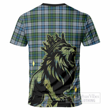 MacNeil (McNeil) Tartan Family Crest T-Shirt Crowned Lion Roaring