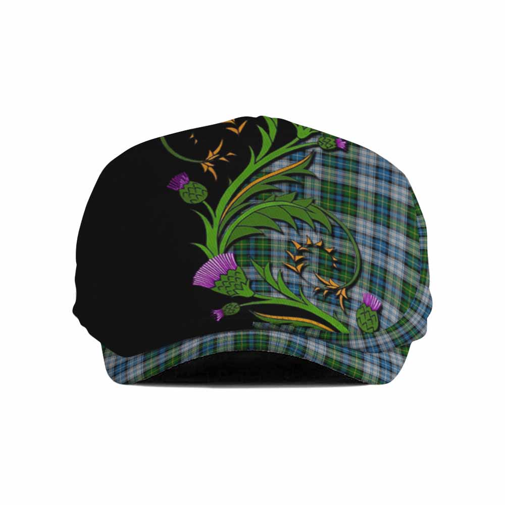 MacNeil (McNeil) Tartan Flat Cap, Jeff Cap Scottish Thistle Pride Heritage Art