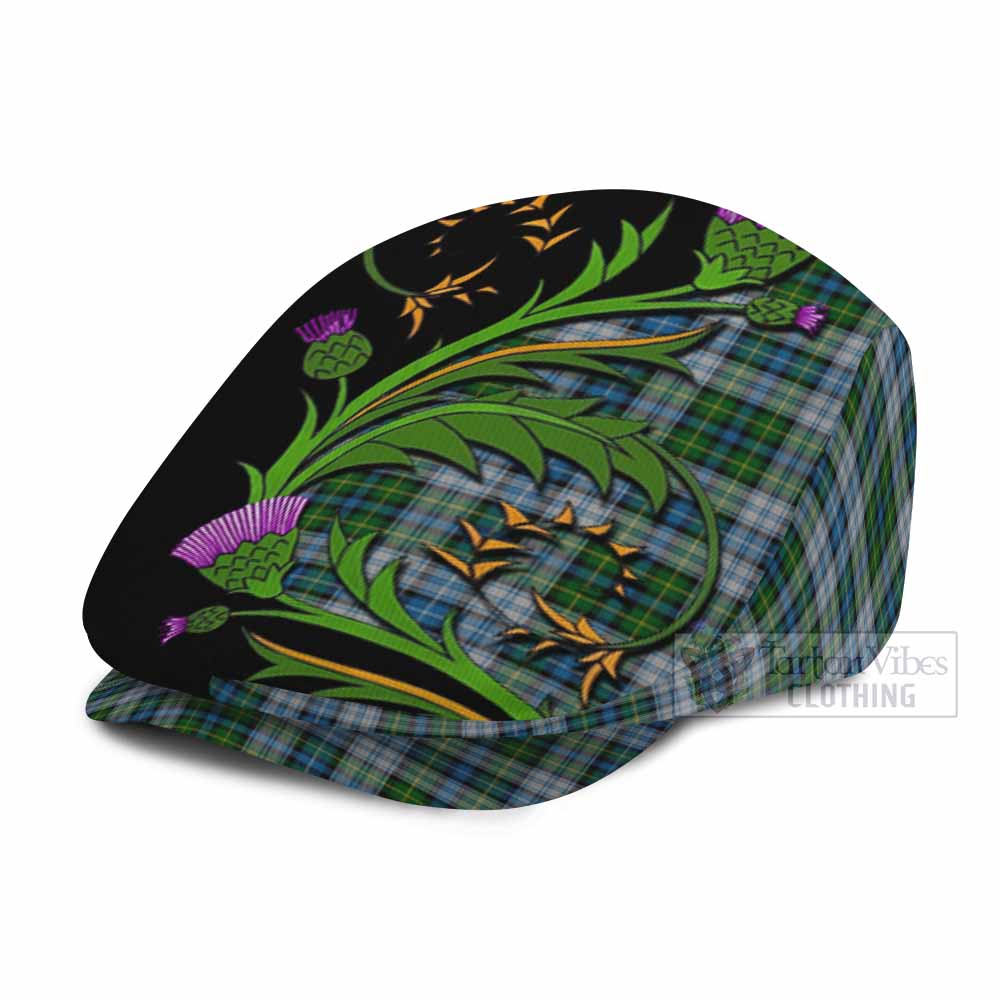 MacNeil (McNeil) Tartan Flat Cap, Jeff Cap Scottish Thistle Pride Heritage Art