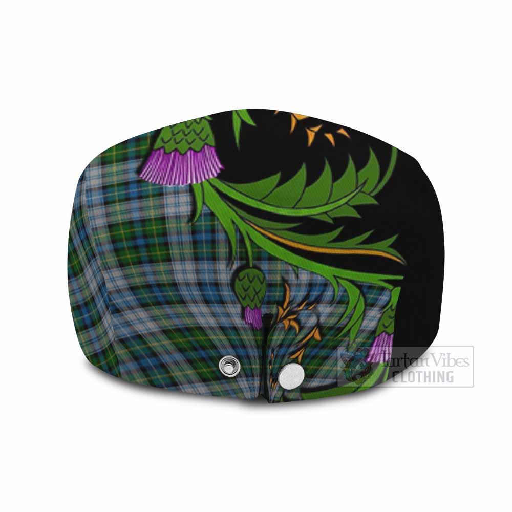 MacNeil (McNeil) Tartan Flat Cap, Jeff Cap Scottish Thistle Pride Heritage Art