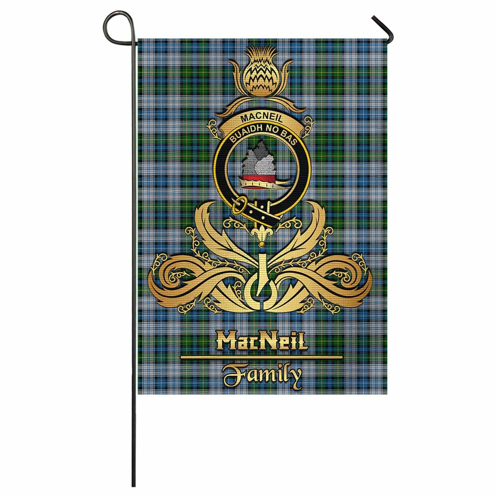 MacNeil (McNeil) Tartan Garden Flag with Highland Thistle Cherish Family Crest Style - Tartan Vibes Clothing
