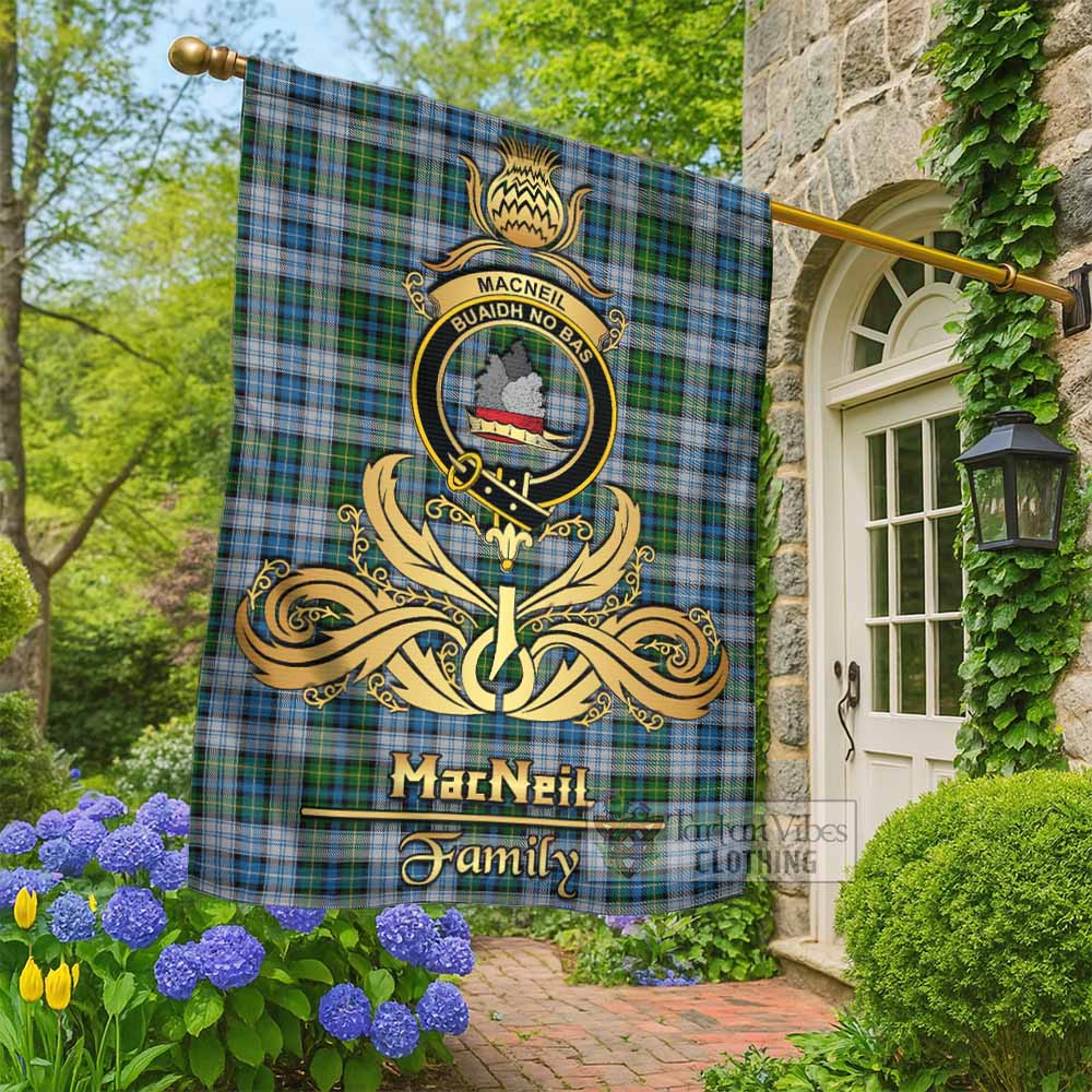 MacNeil (McNeil) Tartan Garden Flag with Highland Thistle Cherish Family Crest Style - Tartan Vibes Clothing