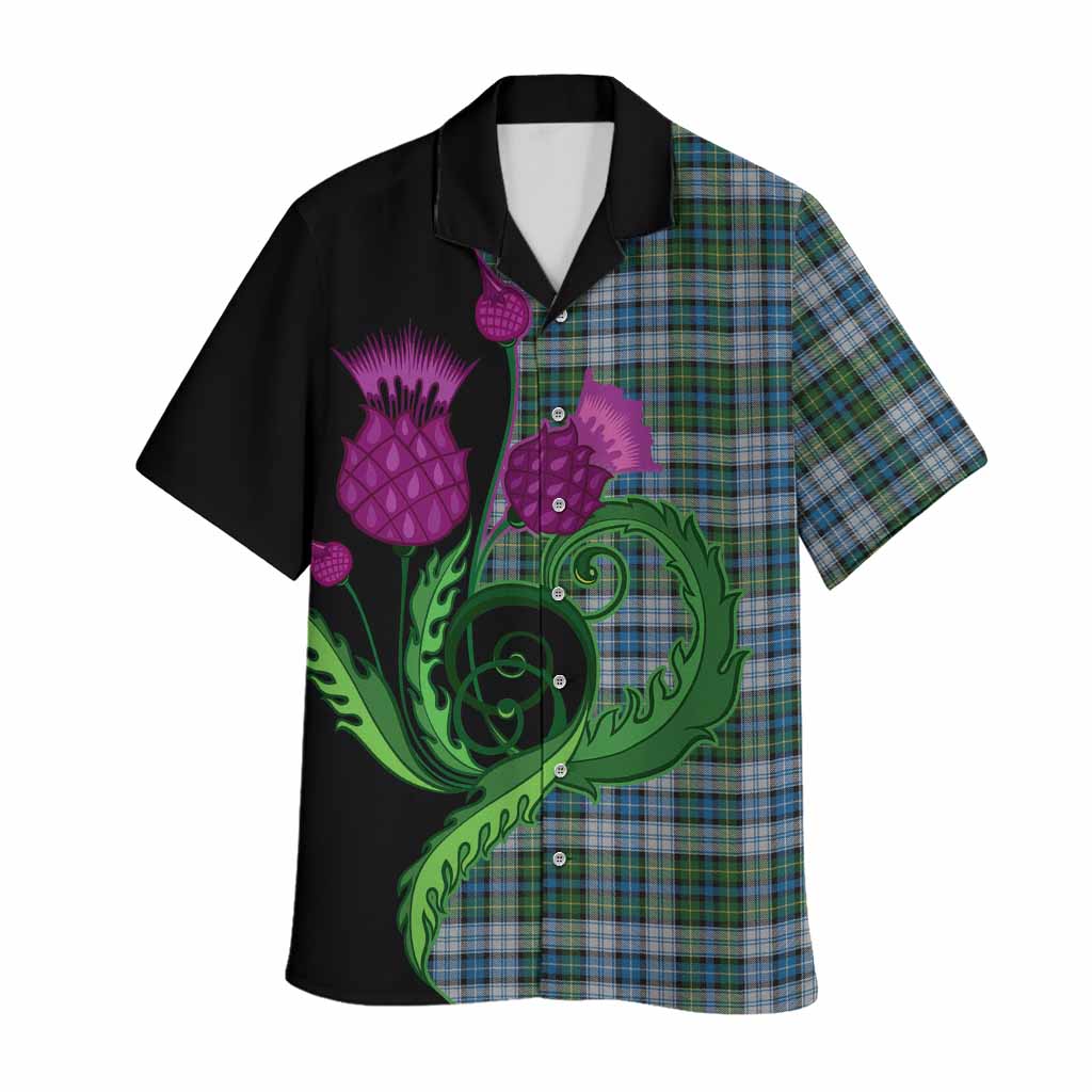 MacNeil (McNeil) Tartan Hawaiian Shirt Traditional Scottish Thistle