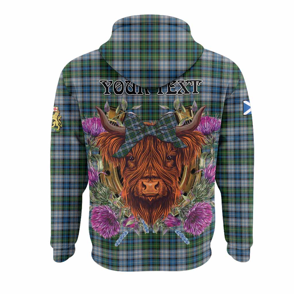MacNeil (McNeil) Tartan Hoodie Scottish Thistle Heilan Coo