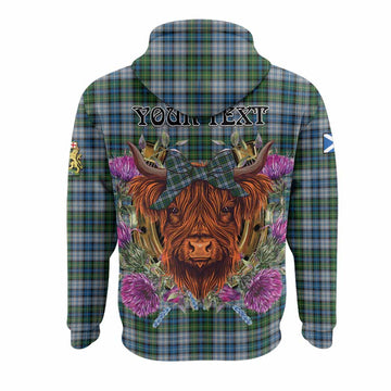 MacNeil (McNeil) Tartan Hoodie Scottish Thistle Heilan Coo