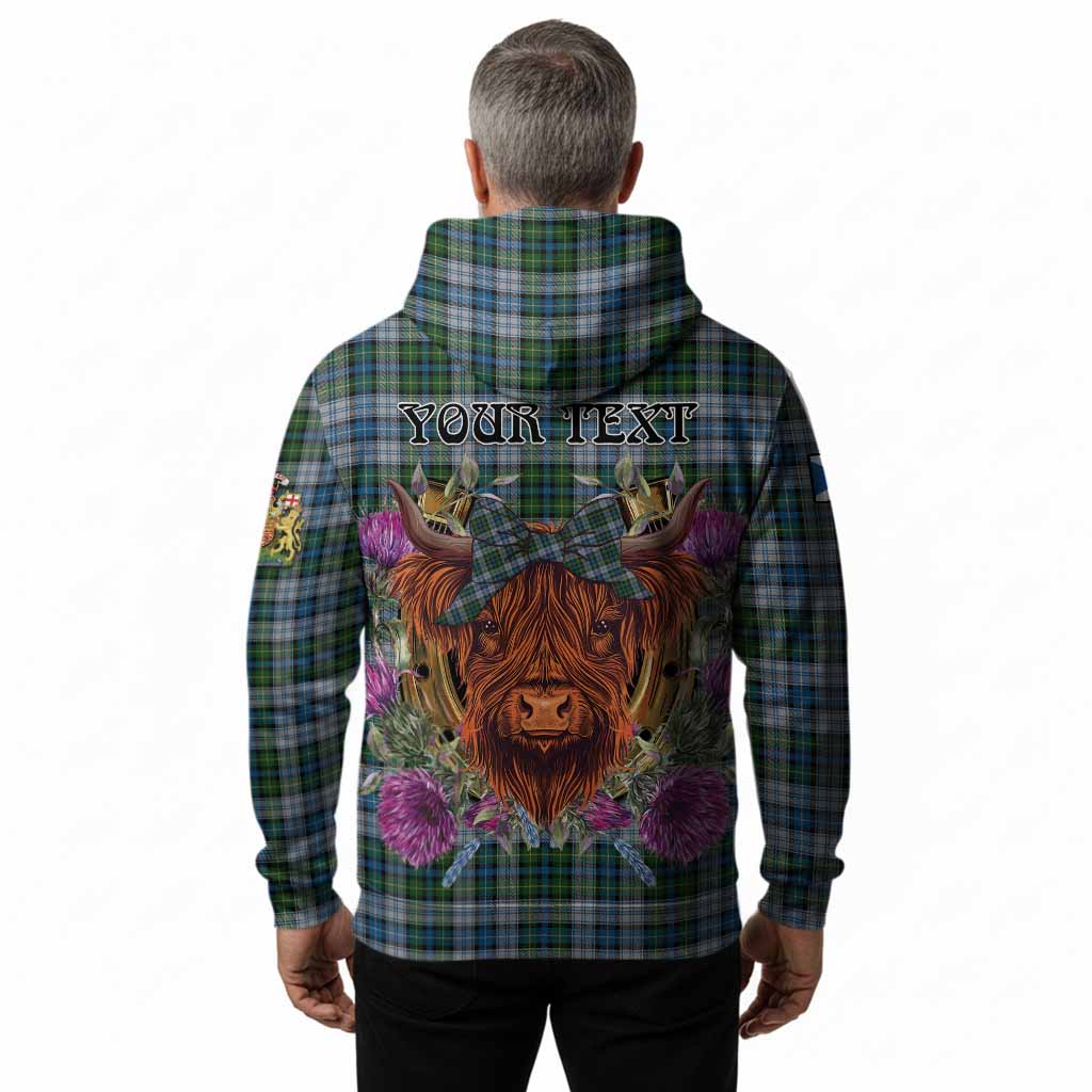 MacNeil (McNeil) Tartan Hoodie Scottish Thistle Heilan Coo