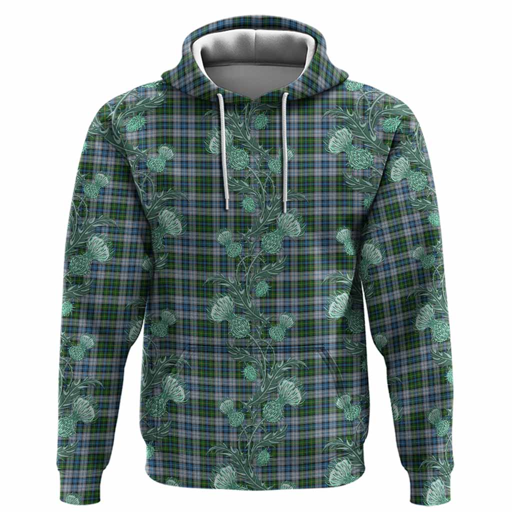 MacNeil (McNeil) Tartan Hoodie Seamless Scottish Thistle Flowers
