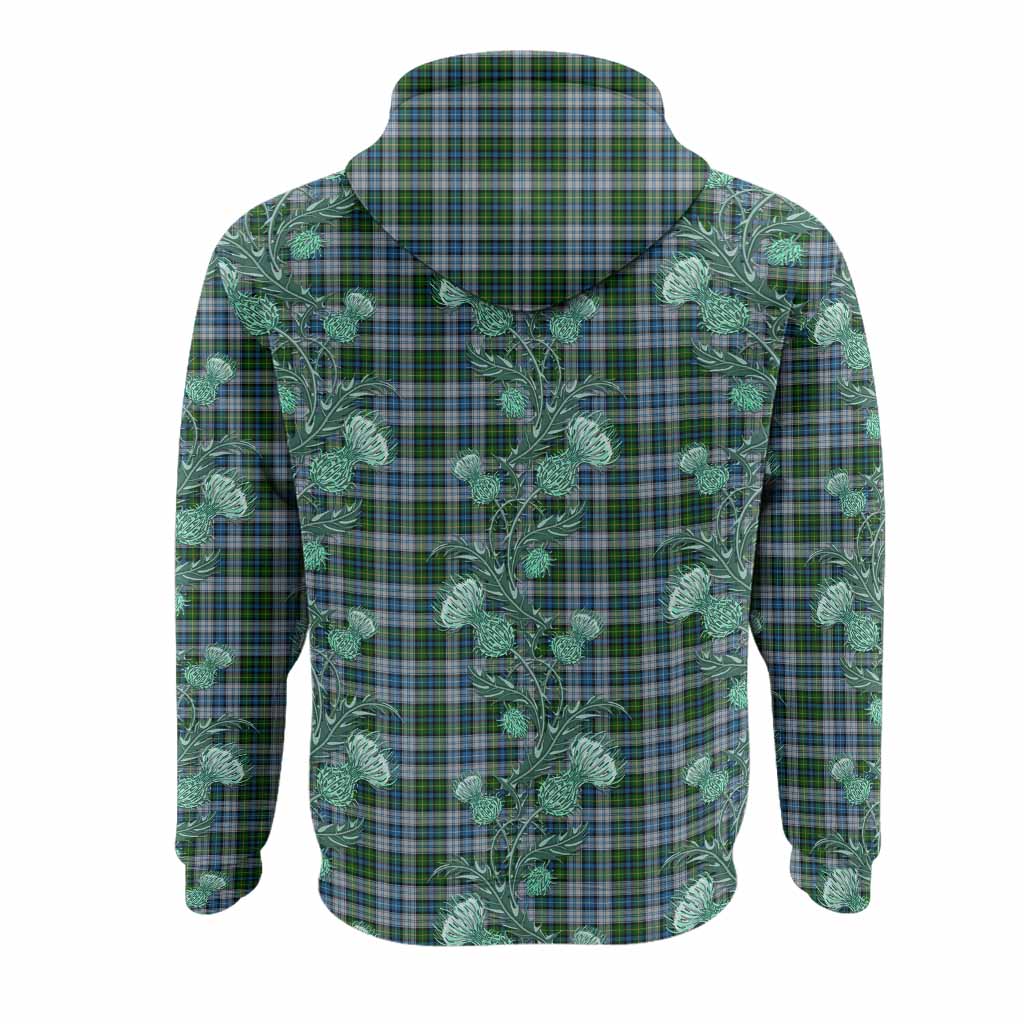 MacNeil (McNeil) Tartan Hoodie Seamless Scottish Thistle Flowers