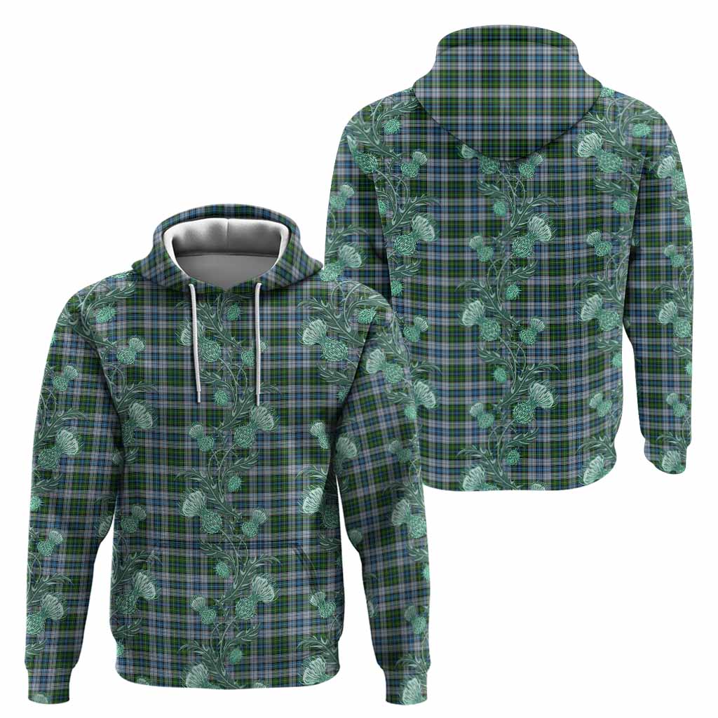 MacNeil (McNeil) Tartan Hoodie Seamless Scottish Thistle Flowers