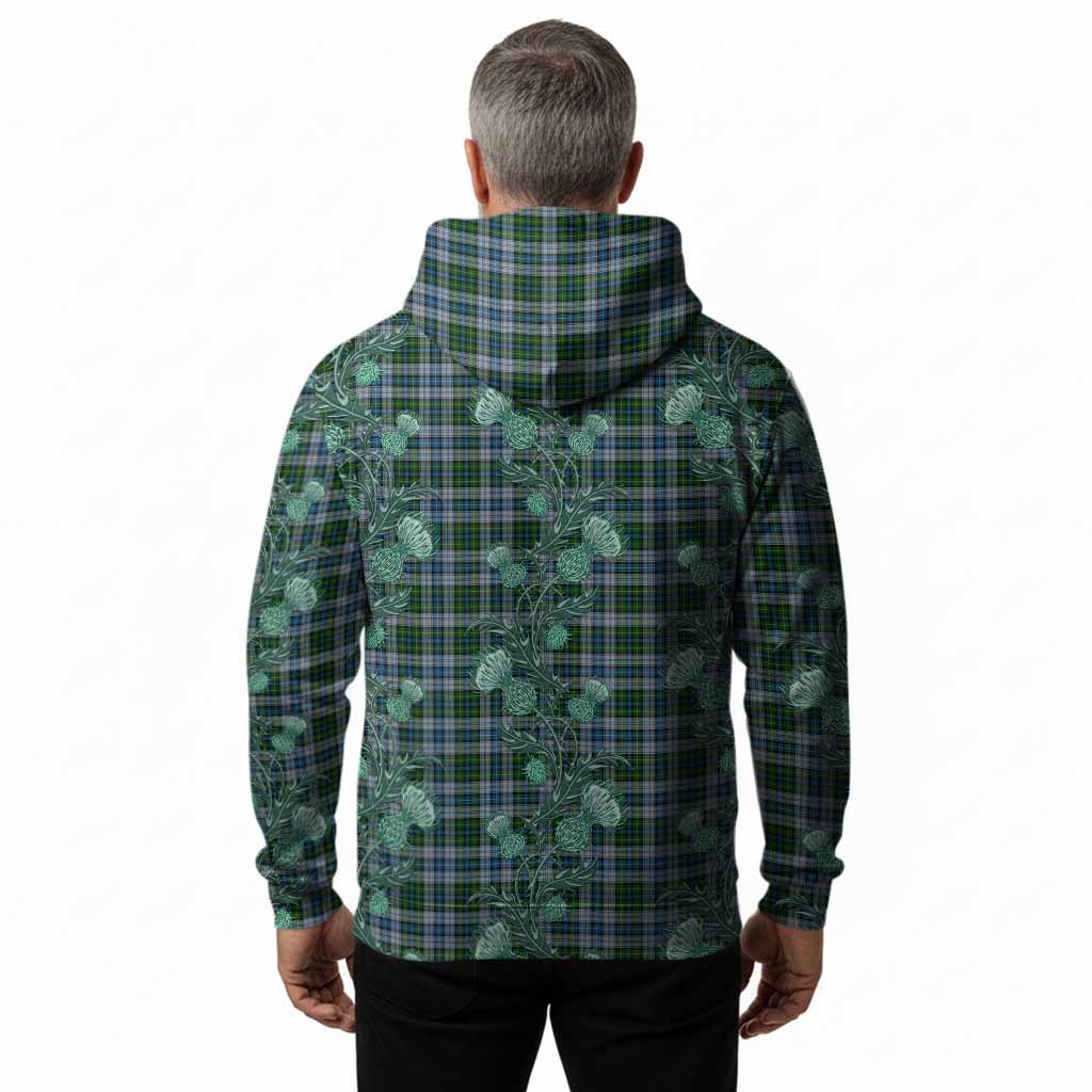 MacNeil (McNeil) Tartan Hoodie Seamless Scottish Thistle Flowers