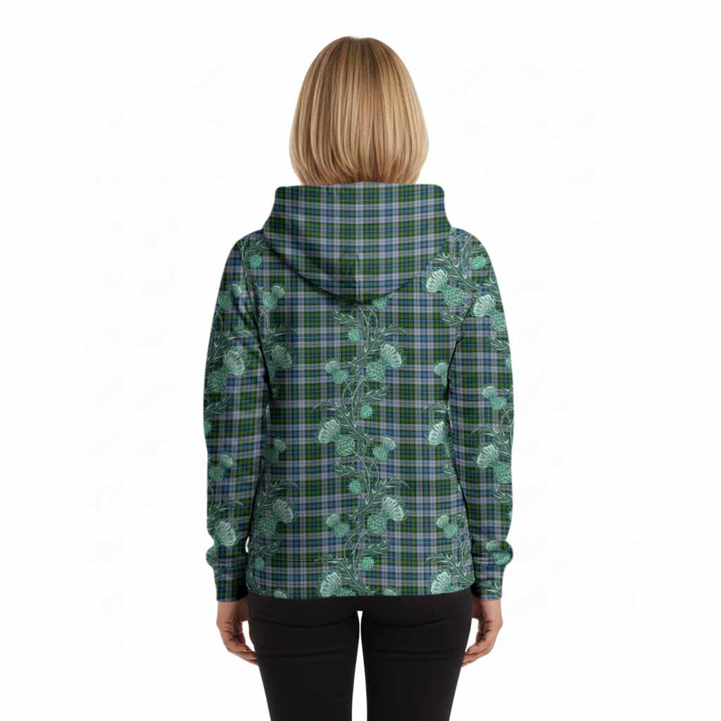MacNeil (McNeil) Tartan Hoodie Seamless Scottish Thistle Flowers