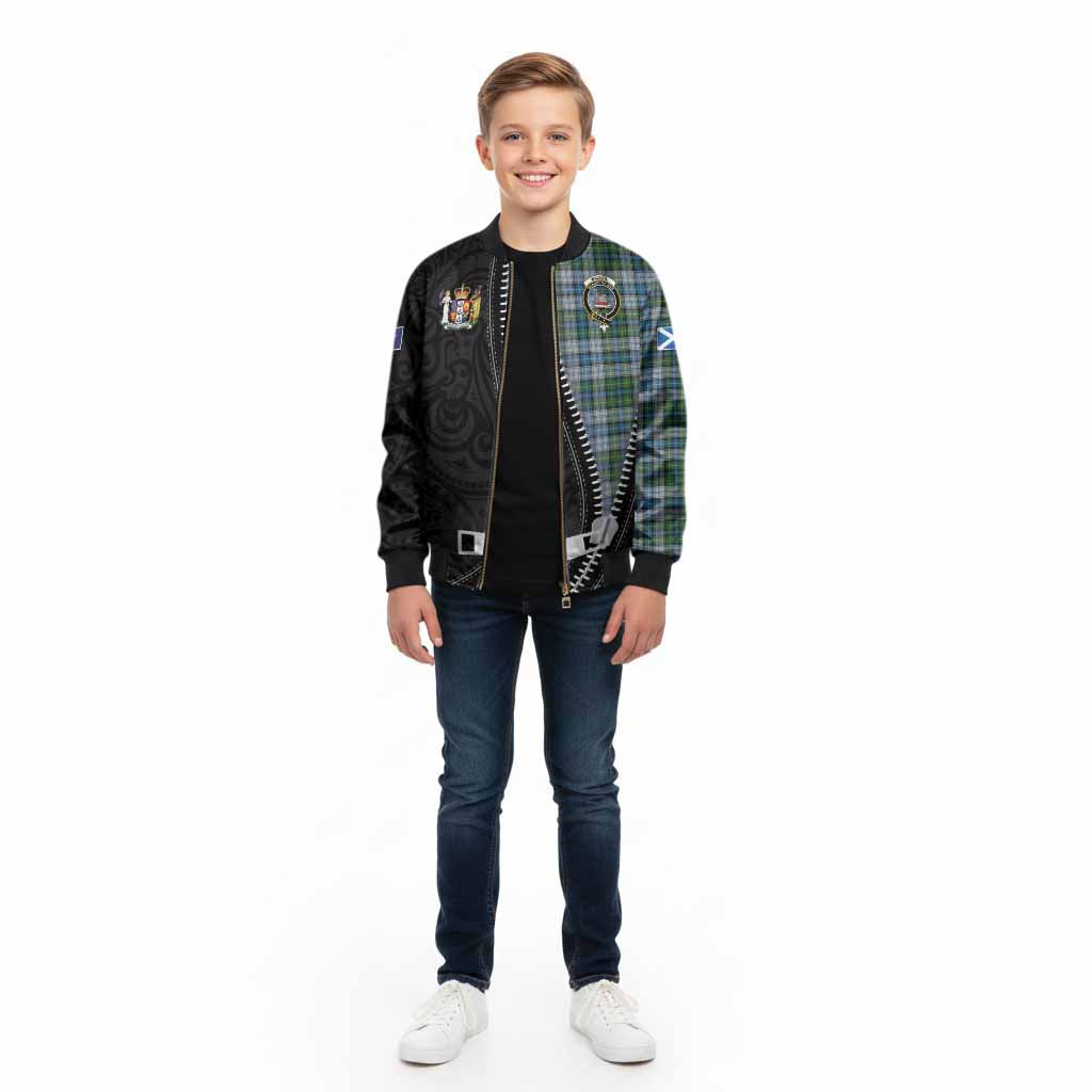 MacNeil (McNeil) Tartan Kid Bomber Jacket New Zealand Pattern Unique Zipper Stylized