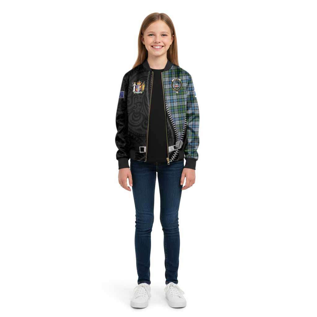 MacNeil (McNeil) Tartan Kid Bomber Jacket New Zealand Pattern Unique Zipper Stylized
