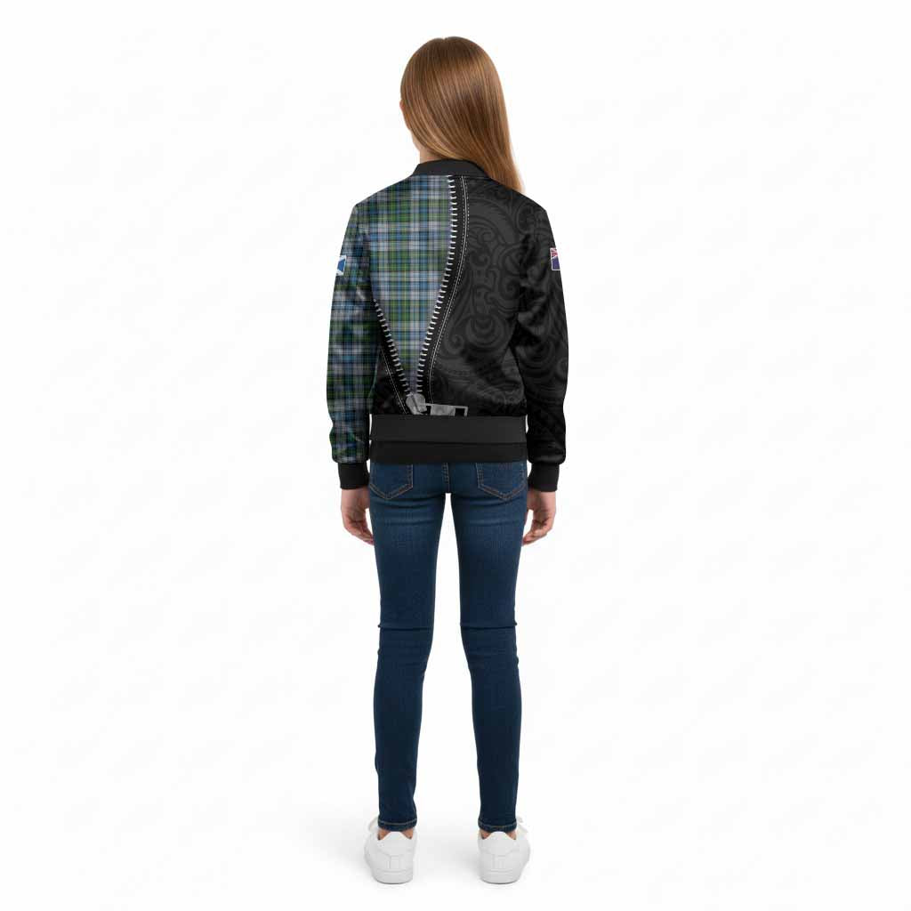 MacNeil (McNeil) Tartan Kid Bomber Jacket New Zealand Pattern Unique Zipper Stylized