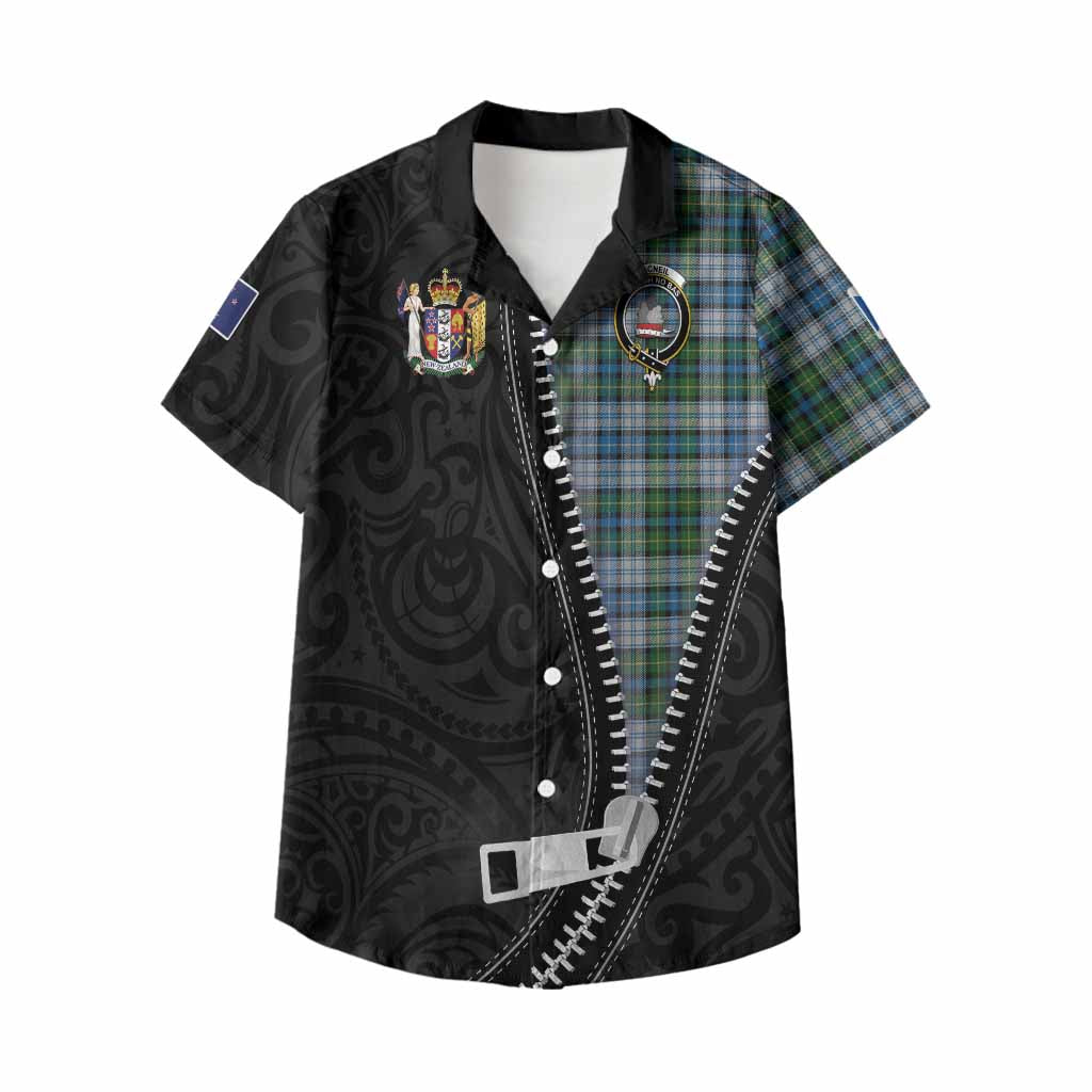 MacNeil (McNeil) Tartan Kid Hawaiian Shirt New Zealand Pattern Unique Zipper Stylized