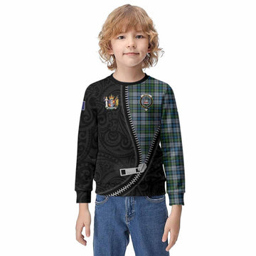 MacNeil (McNeil) Tartan Kid Knitted Sweatshirt New Zealand Pattern Unique Zipper Stylized