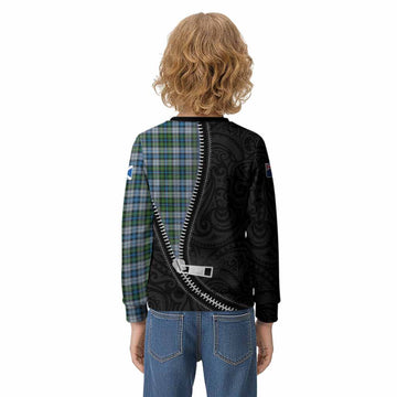 MacNeil (McNeil) Tartan Kid Knitted Sweatshirt New Zealand Pattern Unique Zipper Stylized