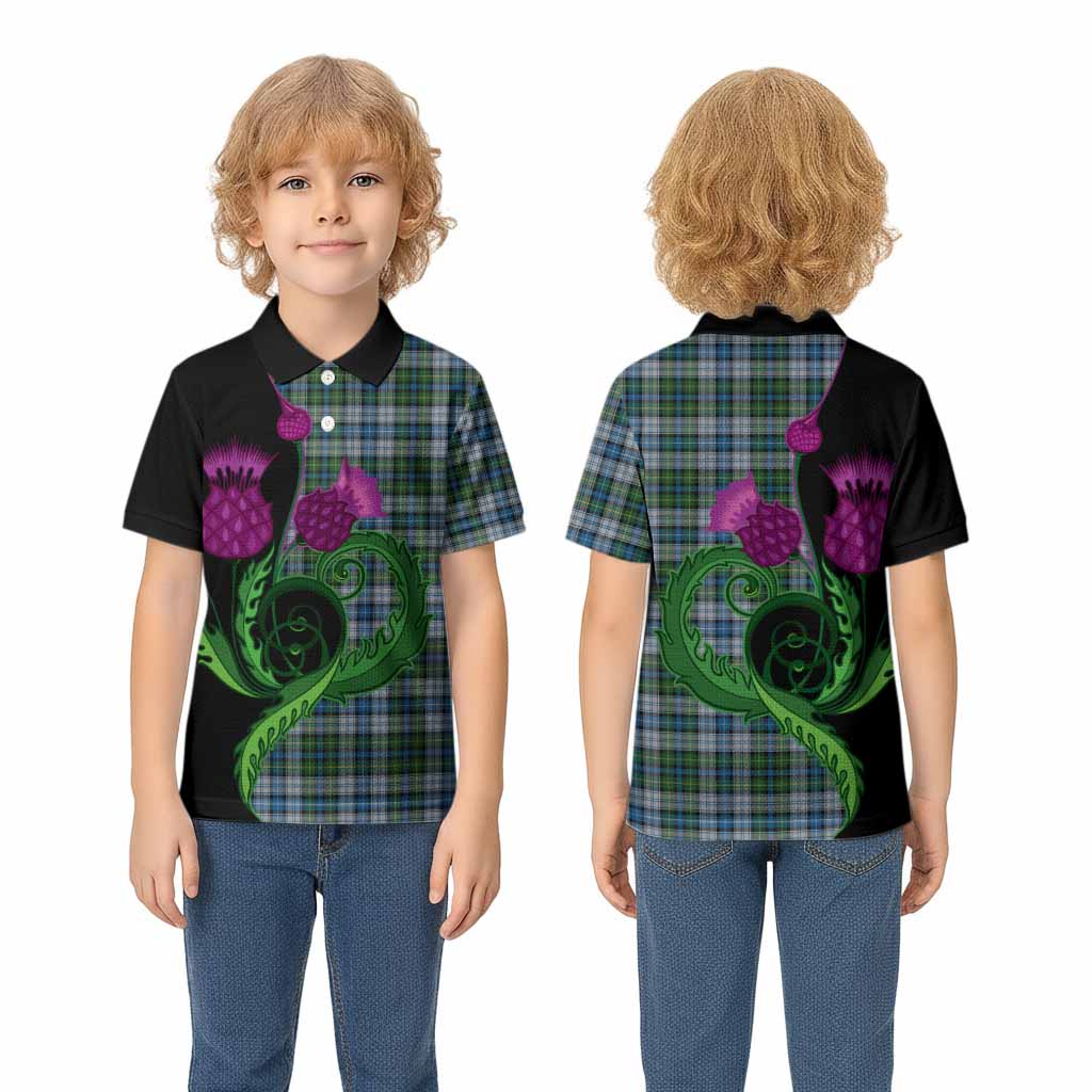 MacNeil (McNeil) Tartan Kid Polo Shirt Traditional Scottish Thistle