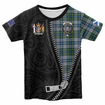 MacNeil (McNeil) Tartan Kid T-shirt New Zealand Pattern Unique Zipper Stylized
