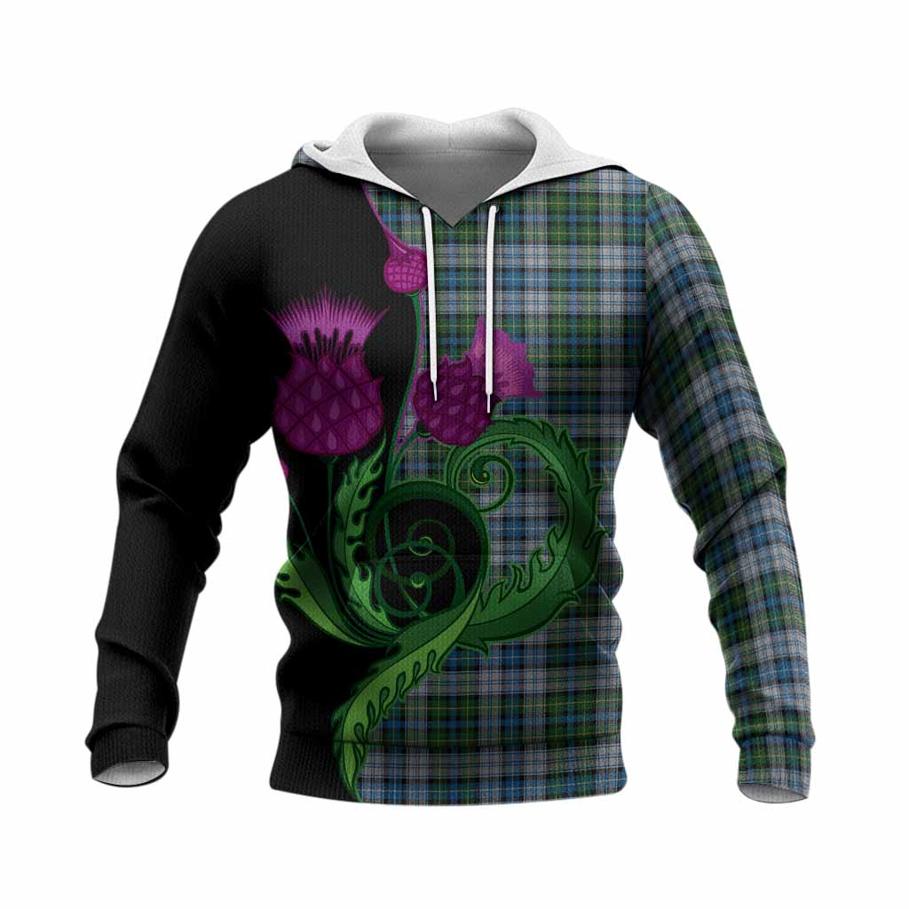 MacNeil (McNeil) Tartan Knitted Hoodie Traditional Scottish Thistle