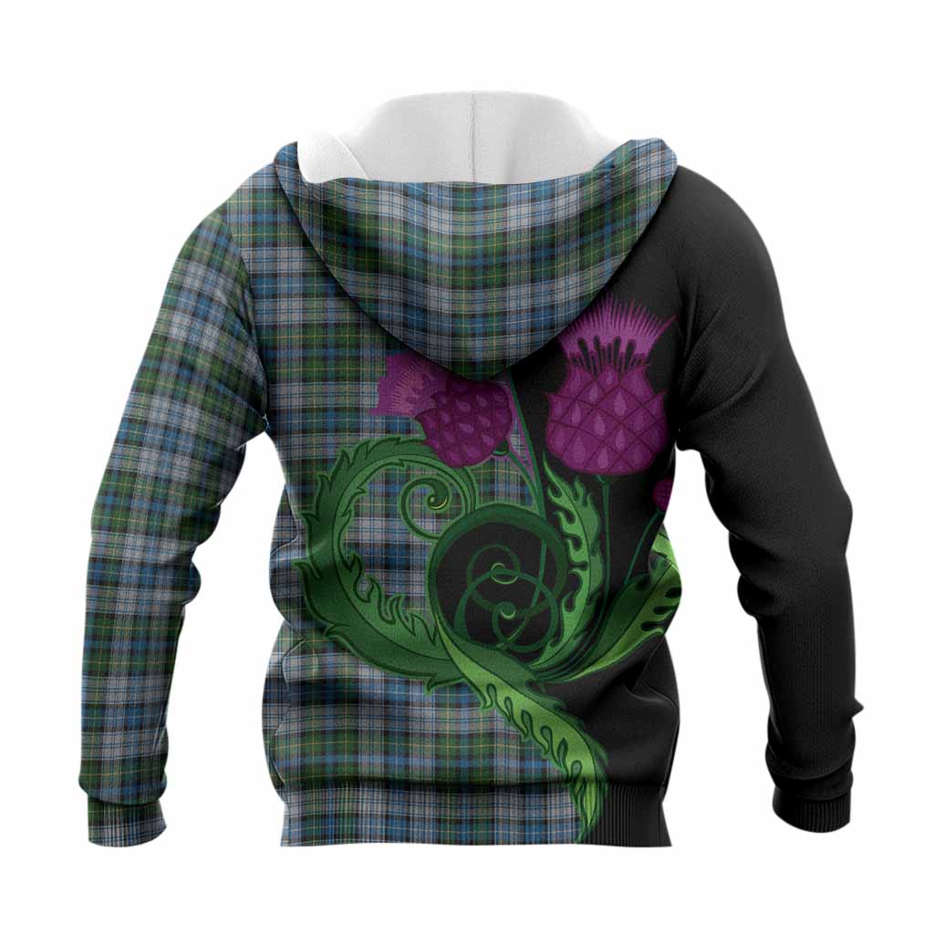 MacNeil (McNeil) Tartan Knitted Hoodie Traditional Scottish Thistle