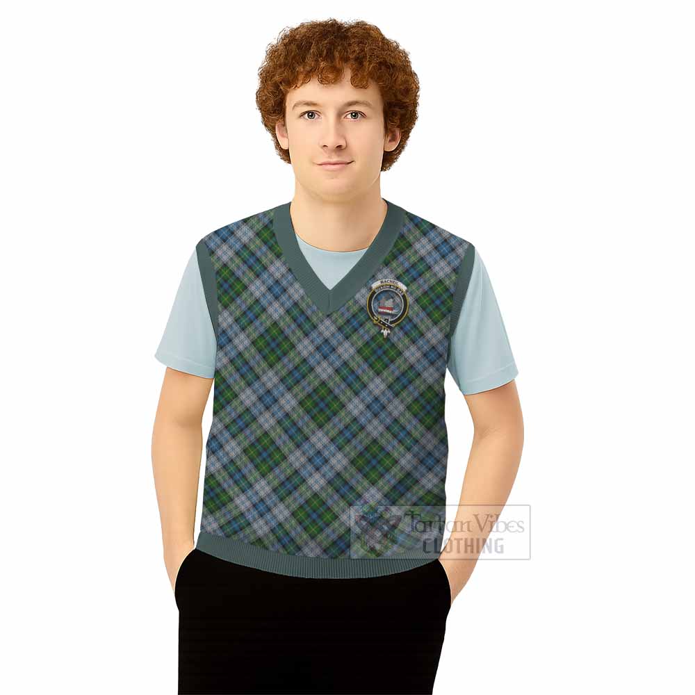 MacNeil (McNeil) Tartan Knitted V-Neck Vest with Family Crest Cross Style