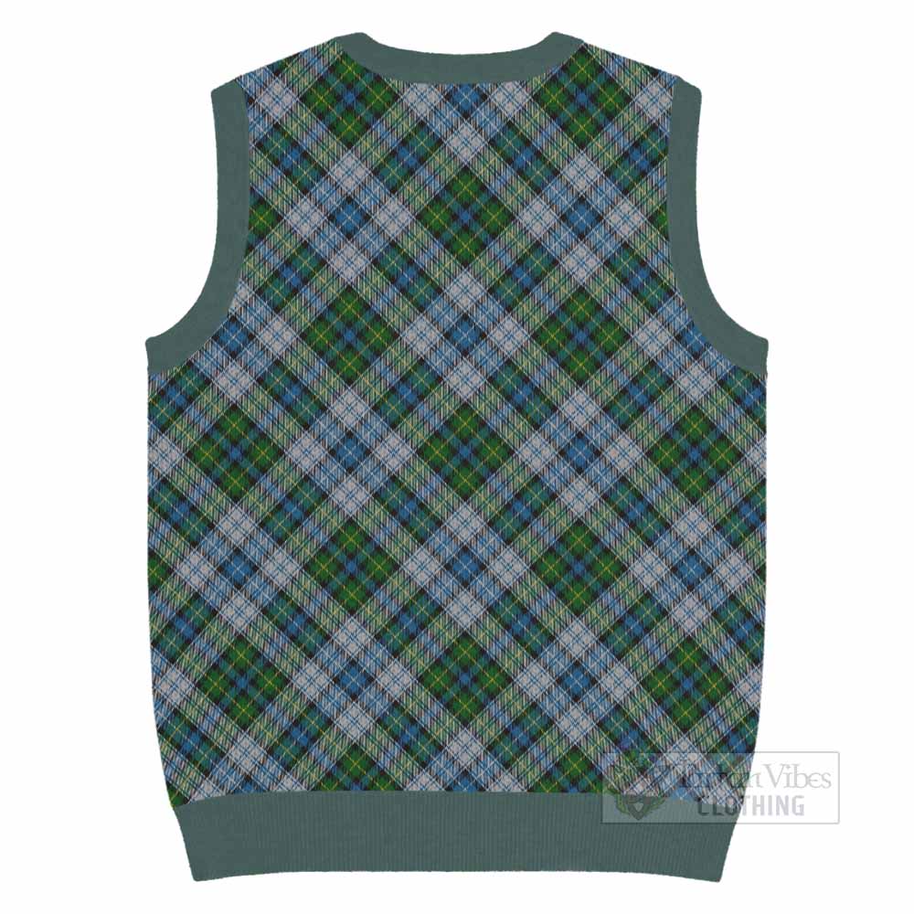 MacNeil (McNeil) Tartan Knitted V-Neck Vest with Family Crest Cross Style