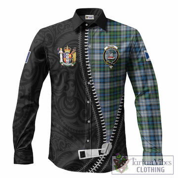 MacNeil (McNeil) Tartan Long Sleeve Button Shirts New Zealand Pattern Unique Zipper Stylized