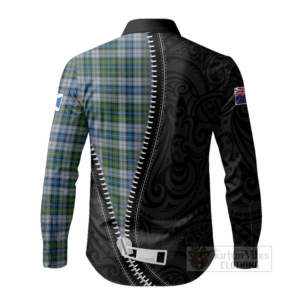 MacNeil (McNeil) Tartan Long Sleeve Button Shirts New Zealand Pattern Unique Zipper Stylized