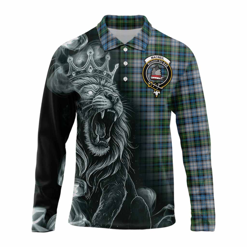 MacNeil (McNeil) Tartan Long Sleeve Polo Shirt Roaring Lion Heritage