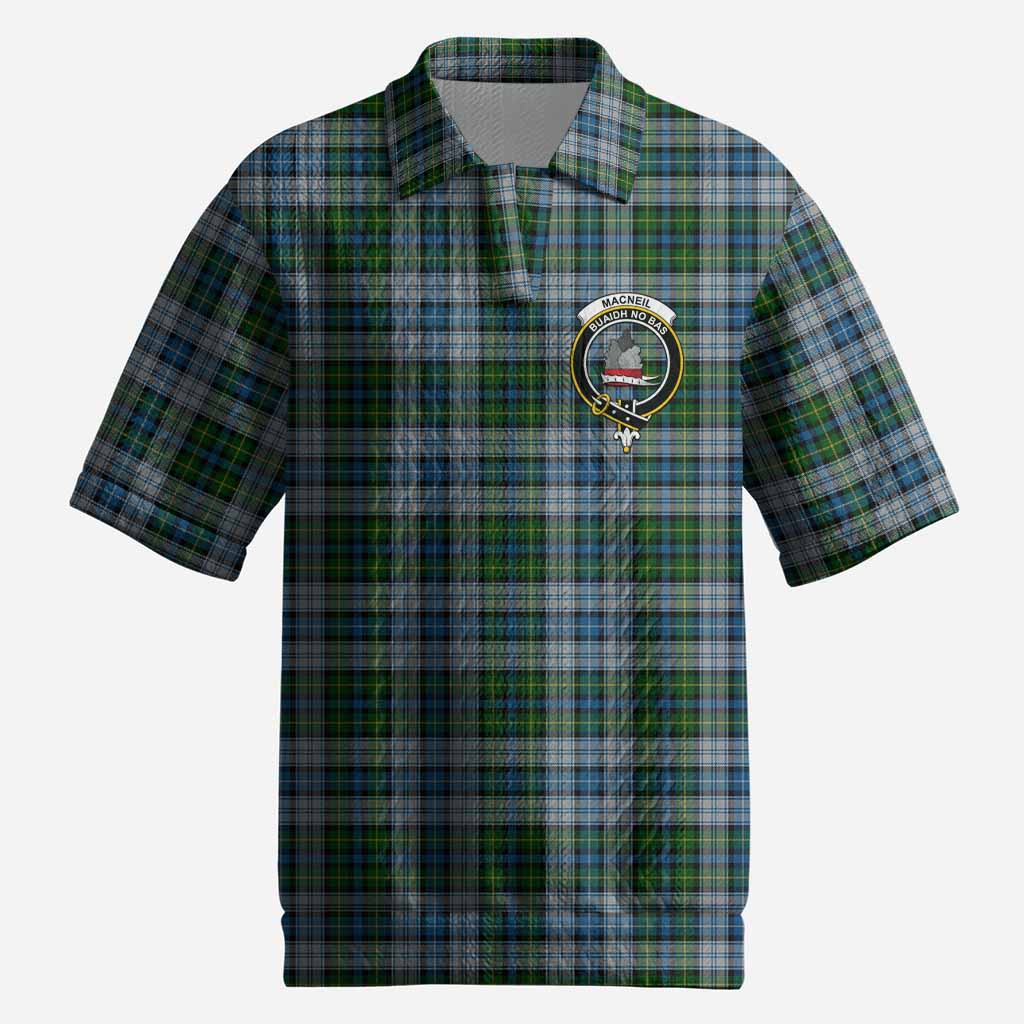 MacNeil (McNeil) Tartan Men’s Polo Sweater Top with Family Crest